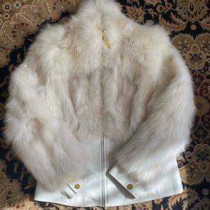 Real Blue Fox Fur Women’s Jacket Sz M, Excellent